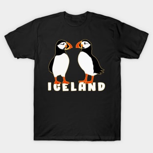 Puffin Cute Birds from Iceland Souvenir T-Shirt